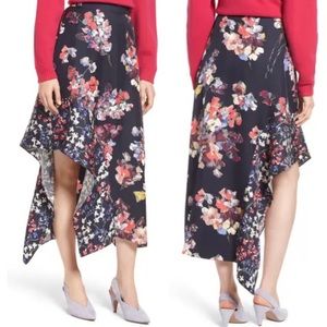 Lewit Floral Asymmetrical Skirt - Multicolor
